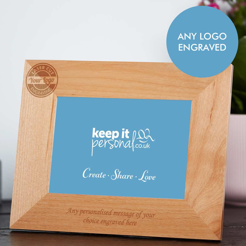 Logo Engraved Personalised Photo Frame - Click Image to Close
