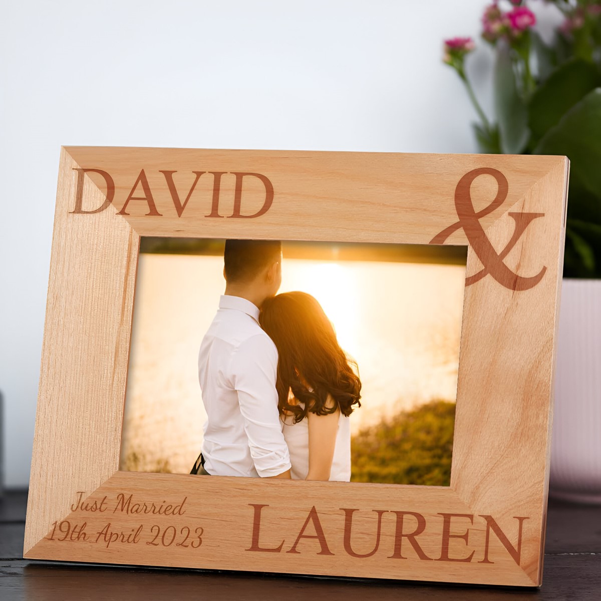 Personalised Wooden Photo Frame - Click Image to Close