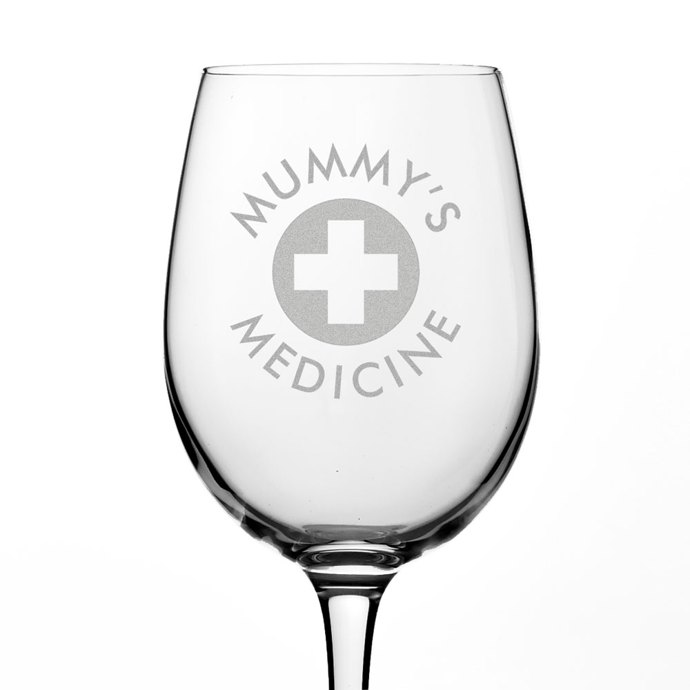 Personalised Wine Glass Medicine - Click Image to Close