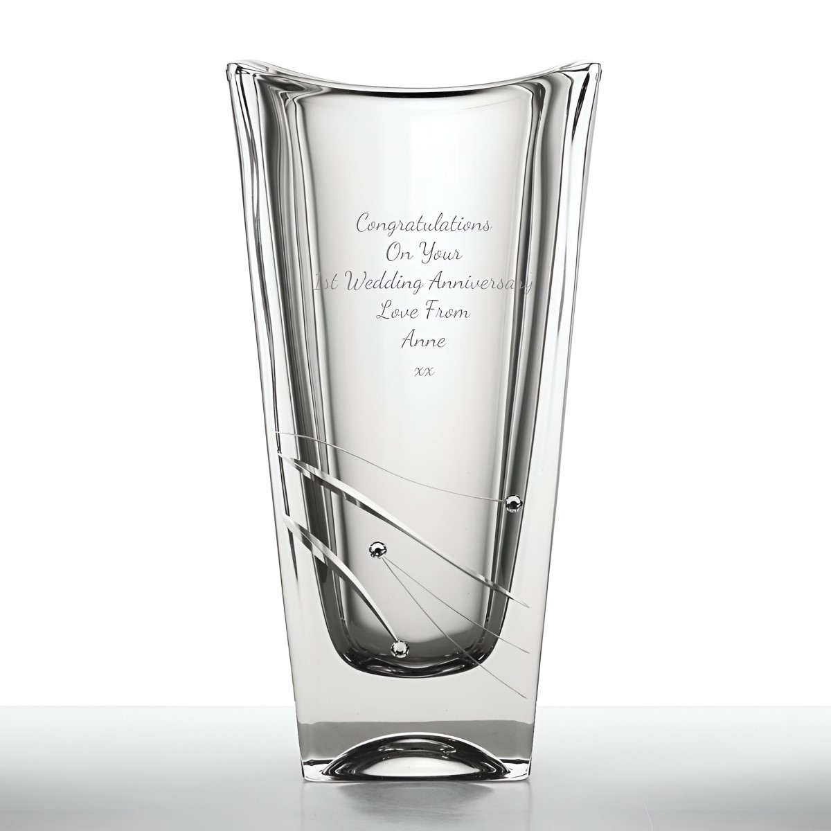 Personalised Okinawa Vase With Swarovski Elements - Click Image to Close