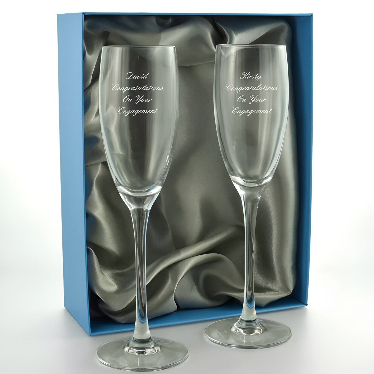 Personalised Champagne Flutes Bride And Groom