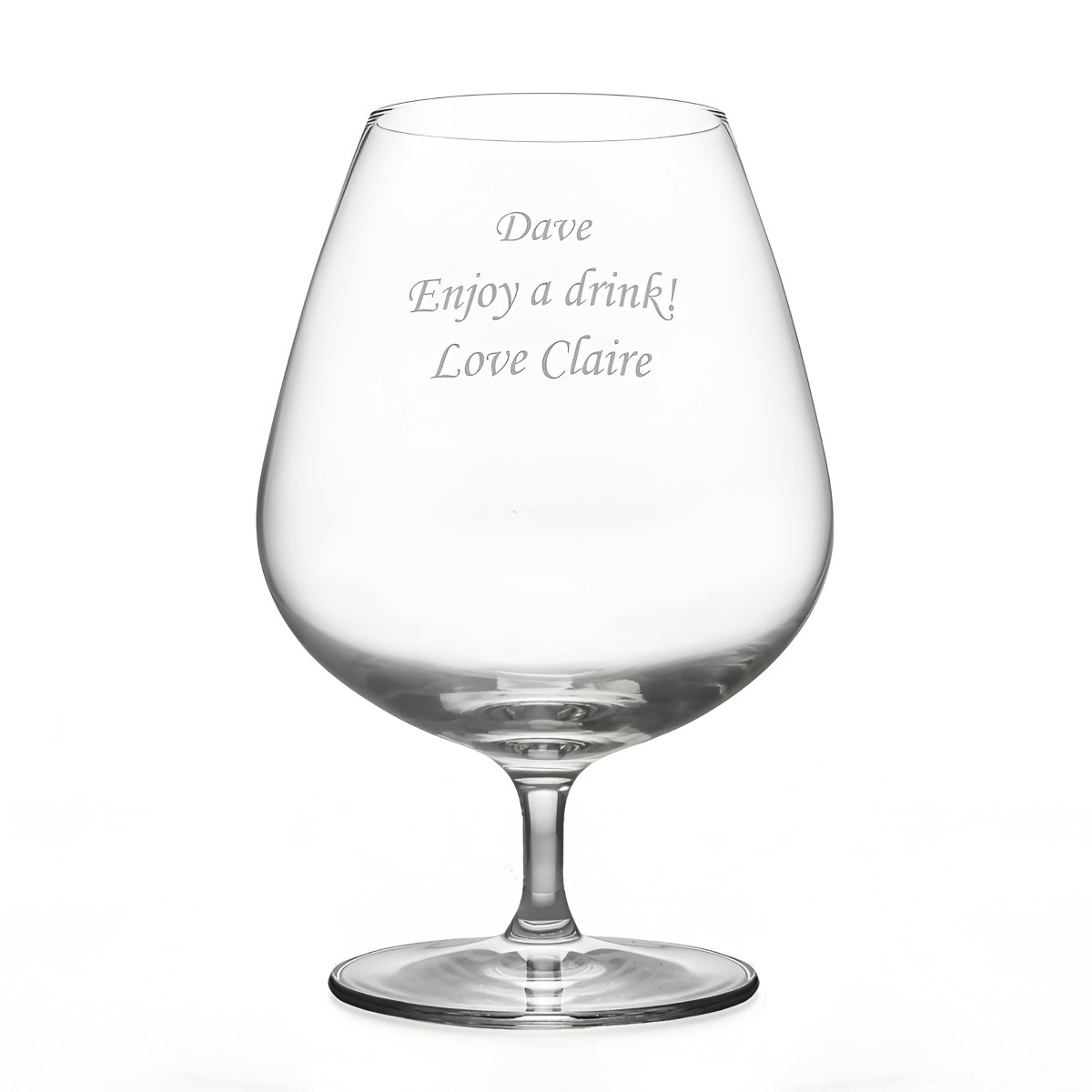 Personalised Brandy Glass - Click Image to Close