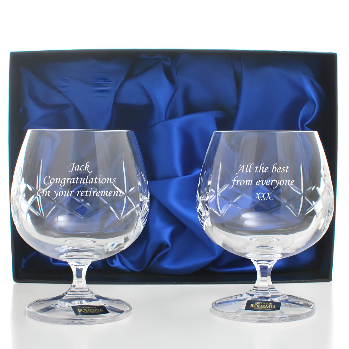 Personalised Lead Free Crystal Brandy Set - Click Image to Close