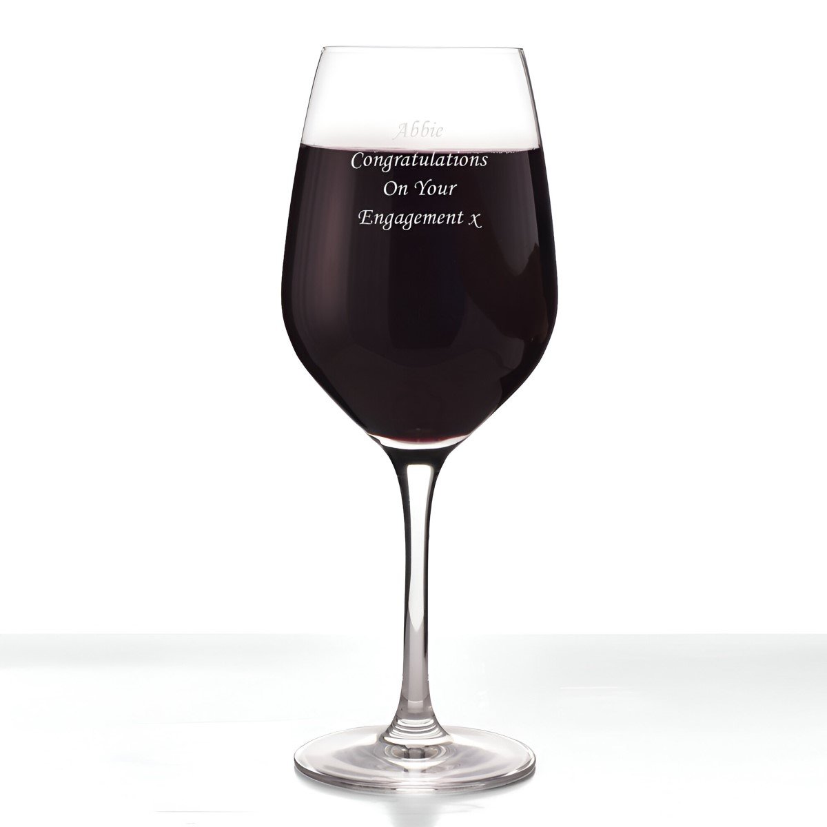 Red Wine Glass Personalised Dartington Crystal - Click Image to Close