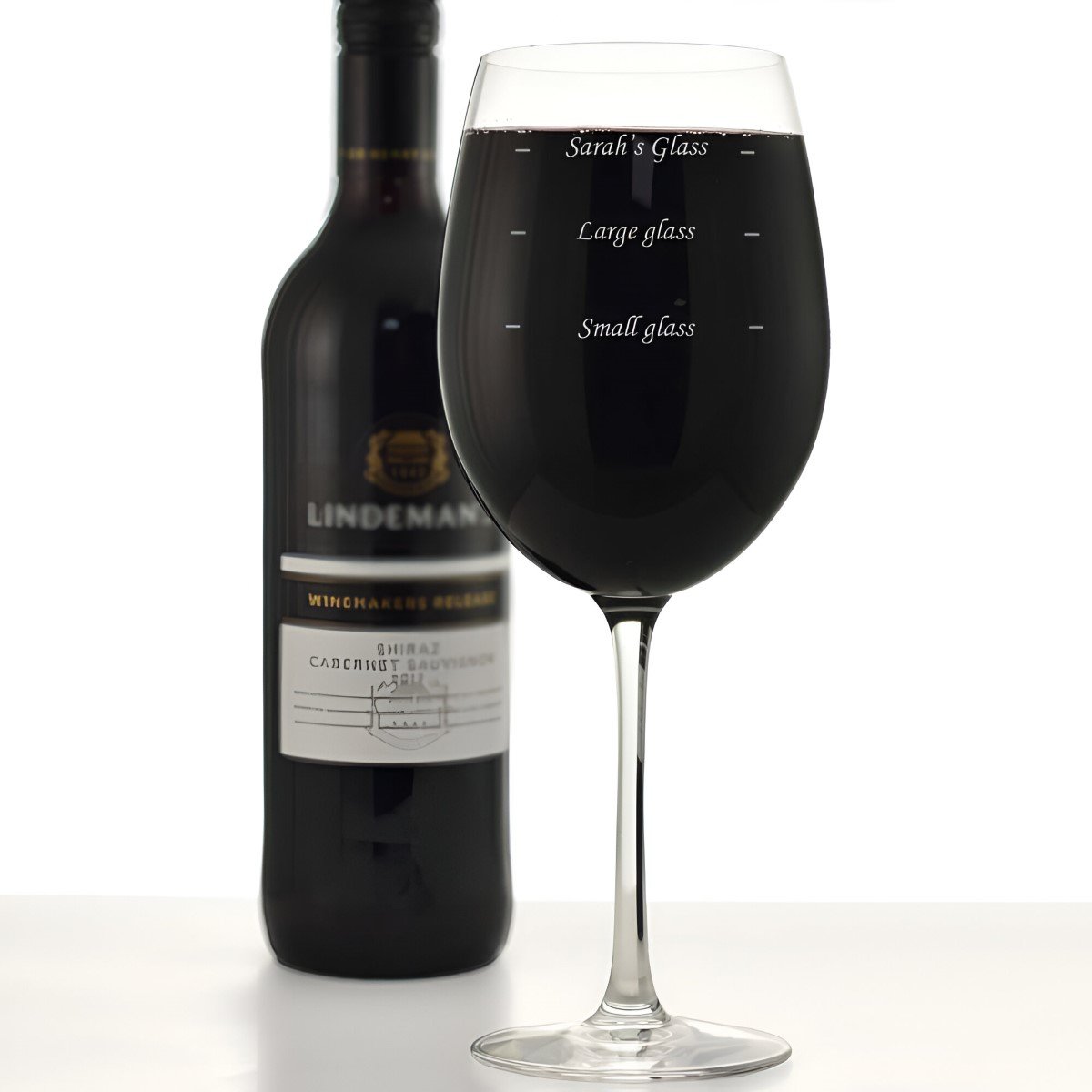 Personalised Drinks Measure Wine Glass - Click Image to Close