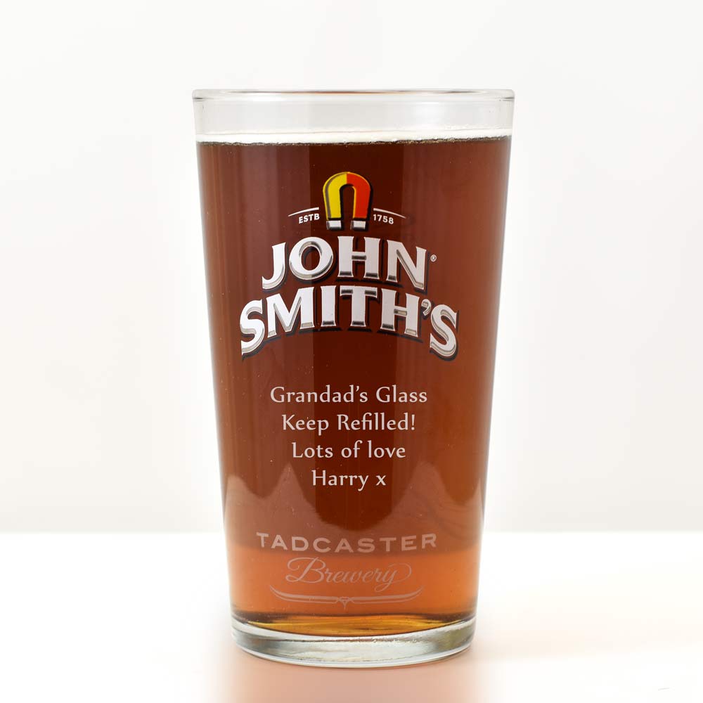 Personalised John Smiths Glass - Click Image to Close