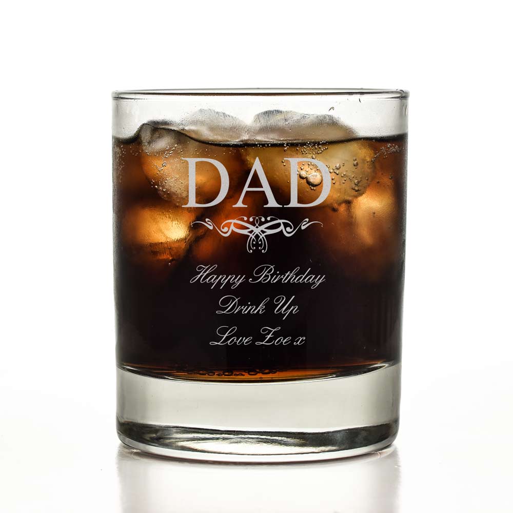 Personalised Whisky Tumbler - Dad - Click Image to Close