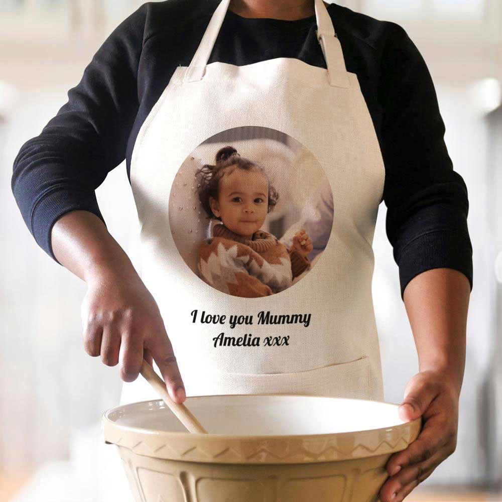 Personalised Apron - Photo Upload Any Message - Click Image to Close