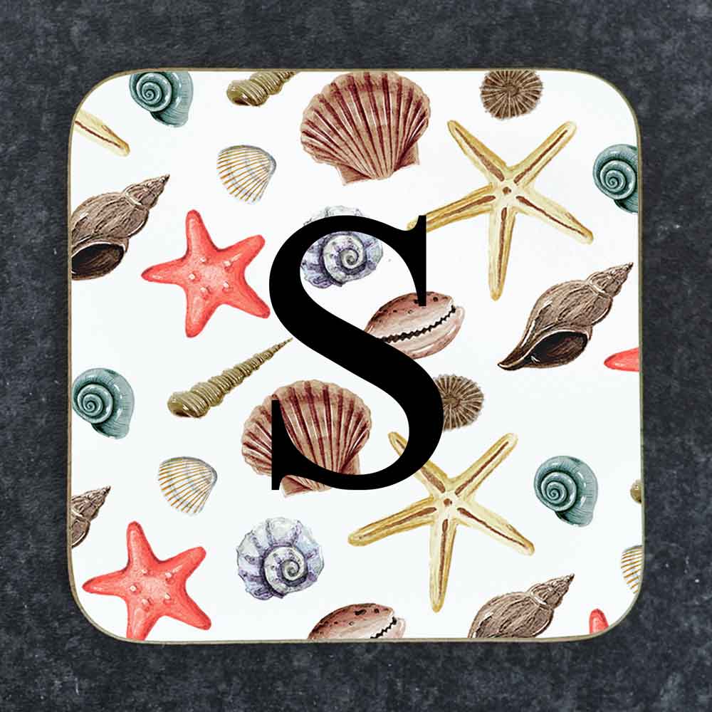 Personalised Coaster - Seashells - Click Image to Close