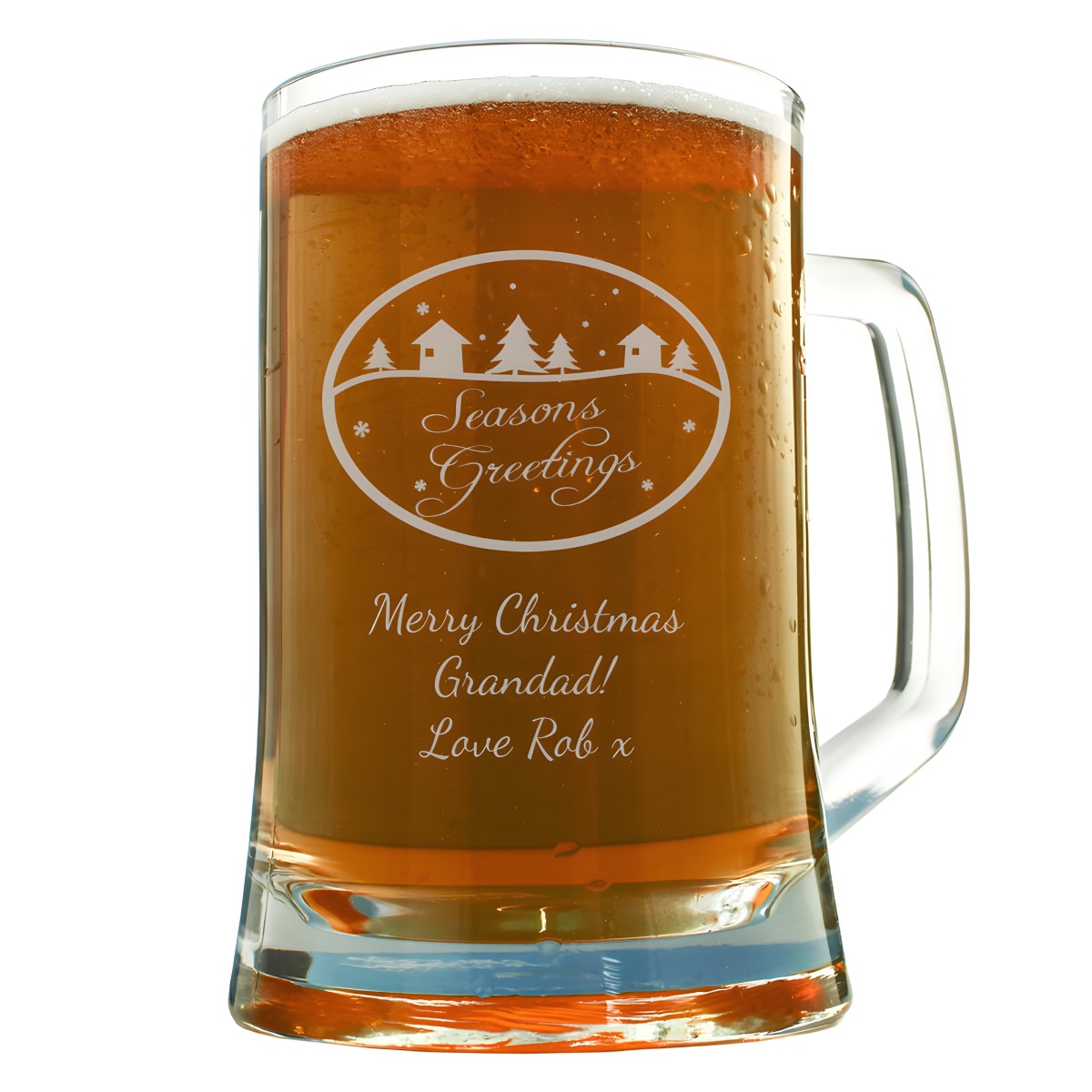 Personalised Pint Tankard - Season's Greetings - Click Image to Close