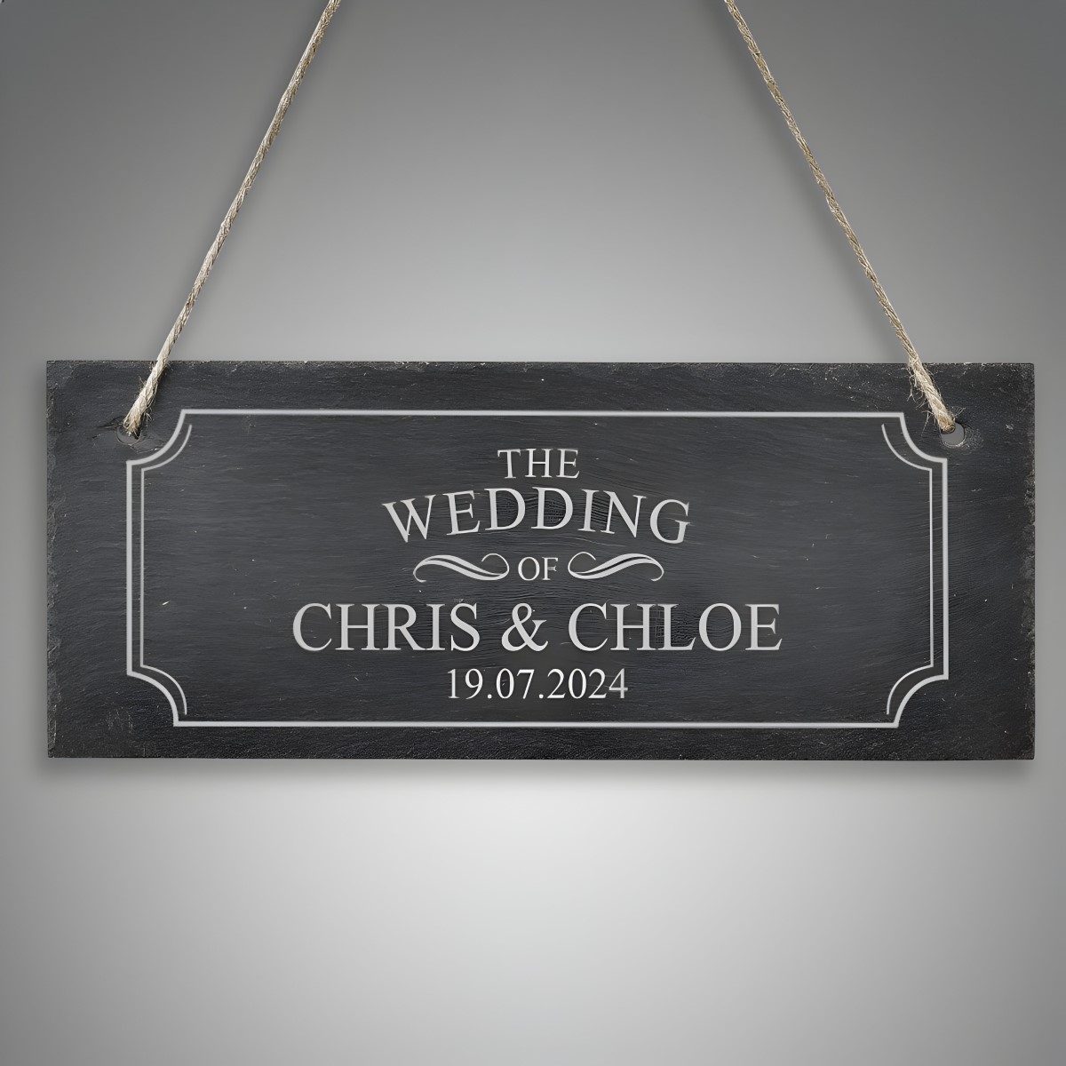 Personalised Wedding Day Slate Sign - Click Image to Close