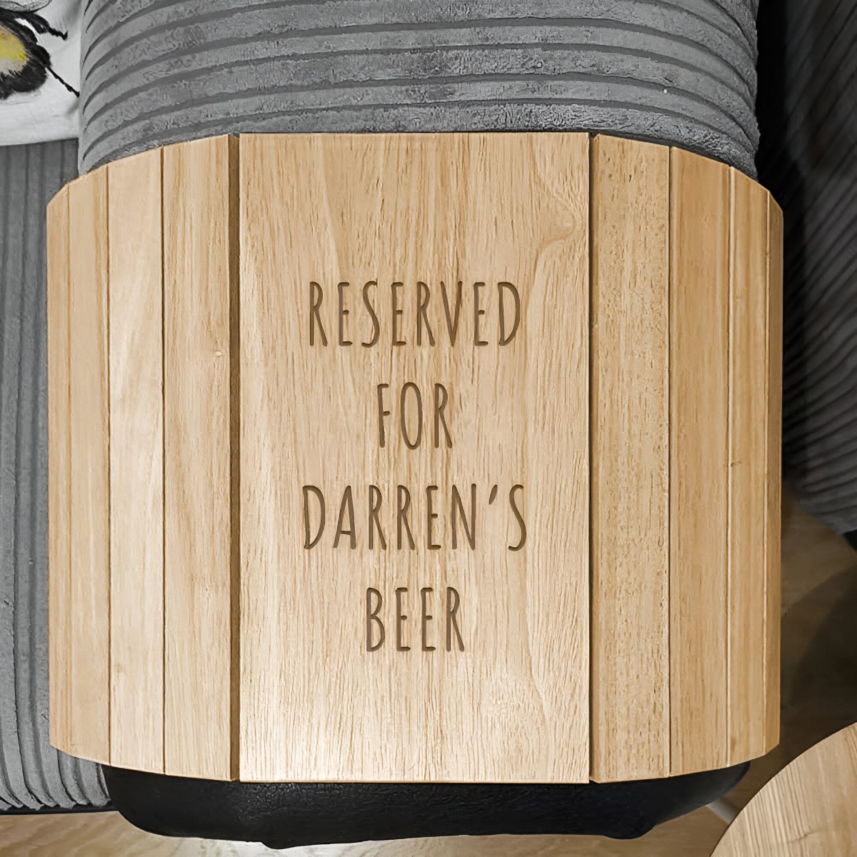 Personalised Wooden Sofa Tray Any Message Engraved - Click Image to Close