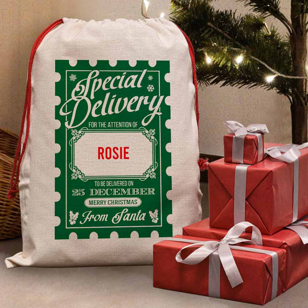 Personalised Christmas Santa Sack - Special Delivery - Click Image to Close