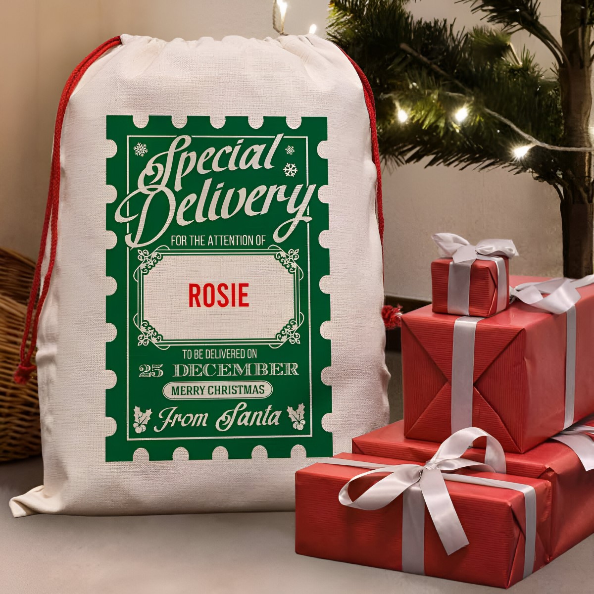 Personalised Christmas Santa Sack - Special Delivery - Click Image to Close