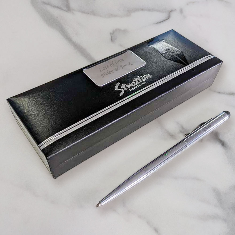 Silver Engraved Pen And Personalised Gift Box - Click Image to Close