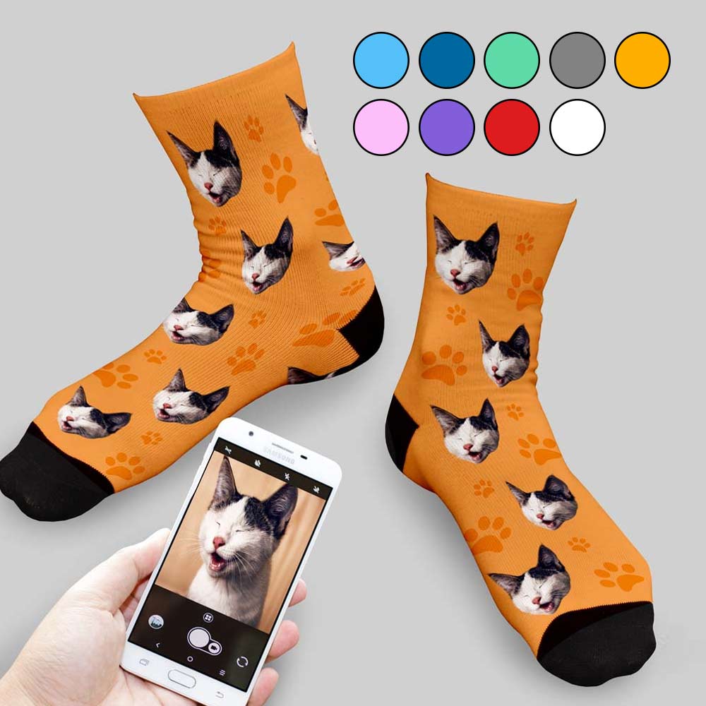 Personalised Pet Face Socks With Photo Upload - Click Image to Close