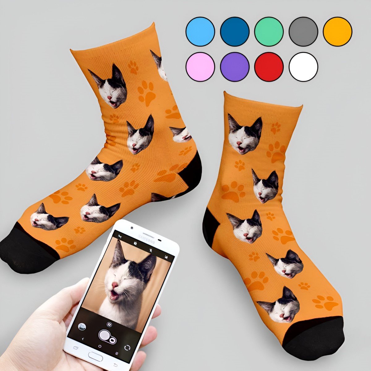 Personalised Pet Face Socks With Photo Upload - Click Image to Close