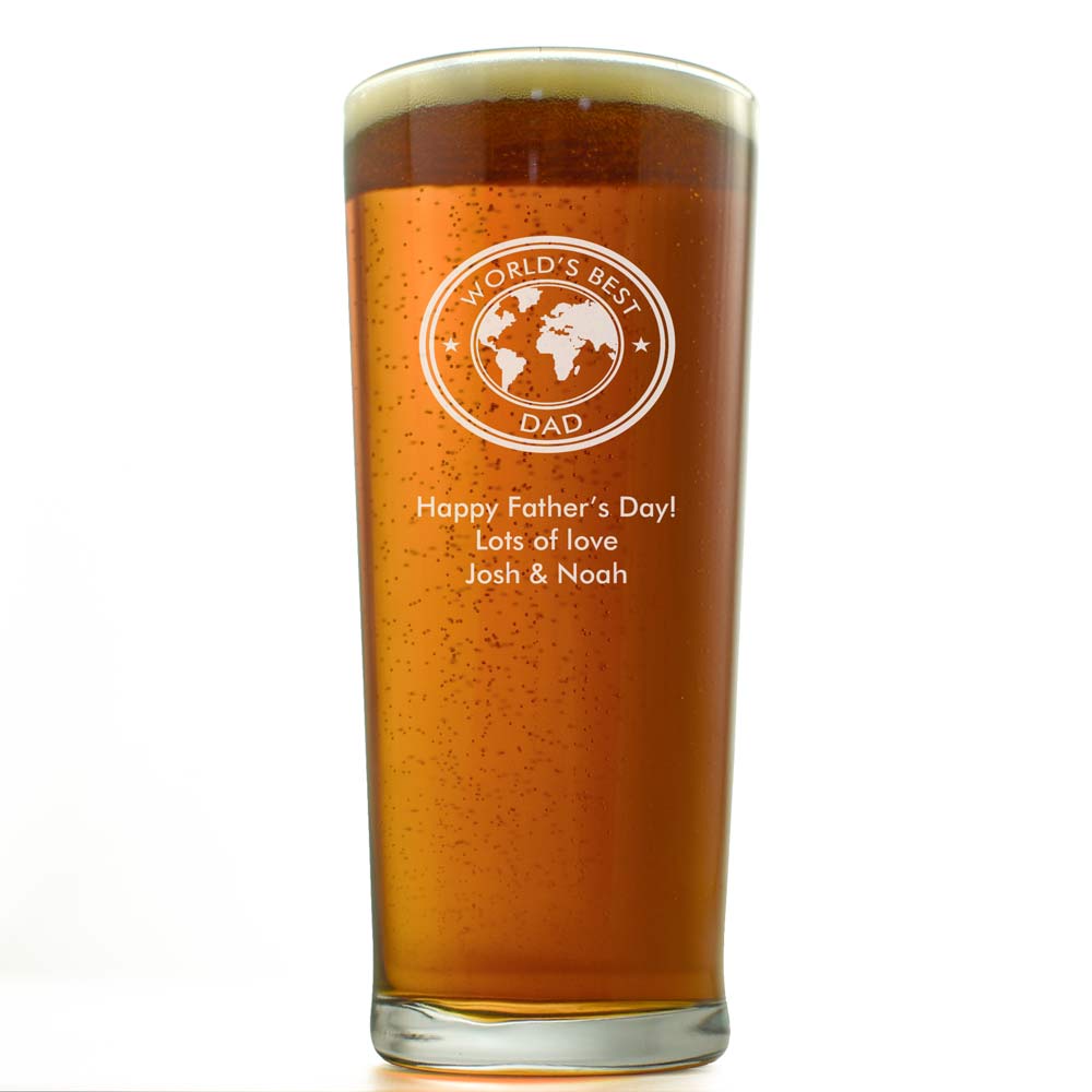 Personalised Pint Glass - World's Best - Click Image to Close
