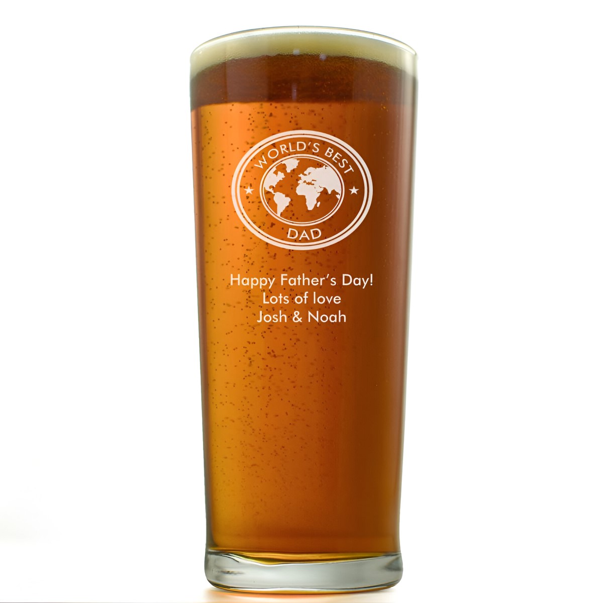 Personalised Pint Glass - World's Best - Click Image to Close