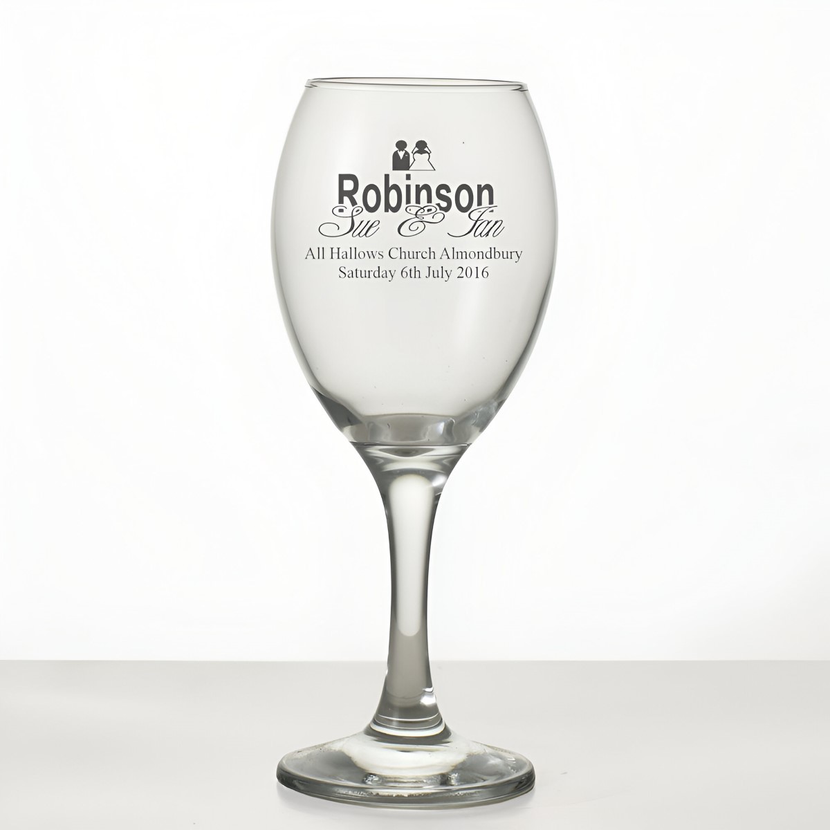 Personalised Wedding Wine Glass, Engraved Wedding Glasses Exclusive To
