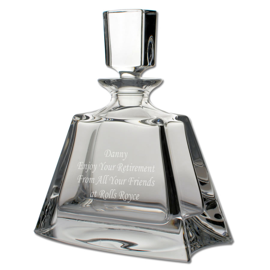 Personalised Wide Square Decanter - Click Image to Close