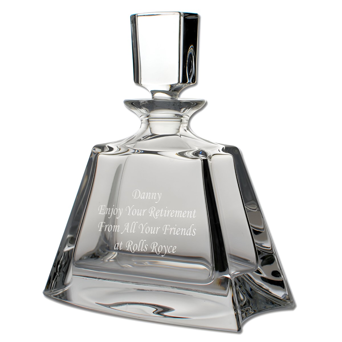 Personalised Wide Square Decanter - Click Image to Close