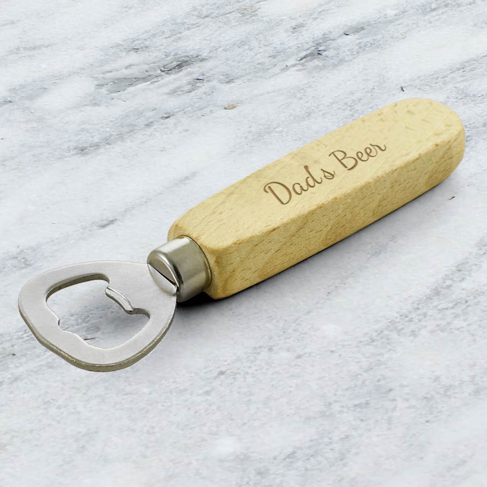 Personalised Wooden Bottle Opener - Click Image to Close