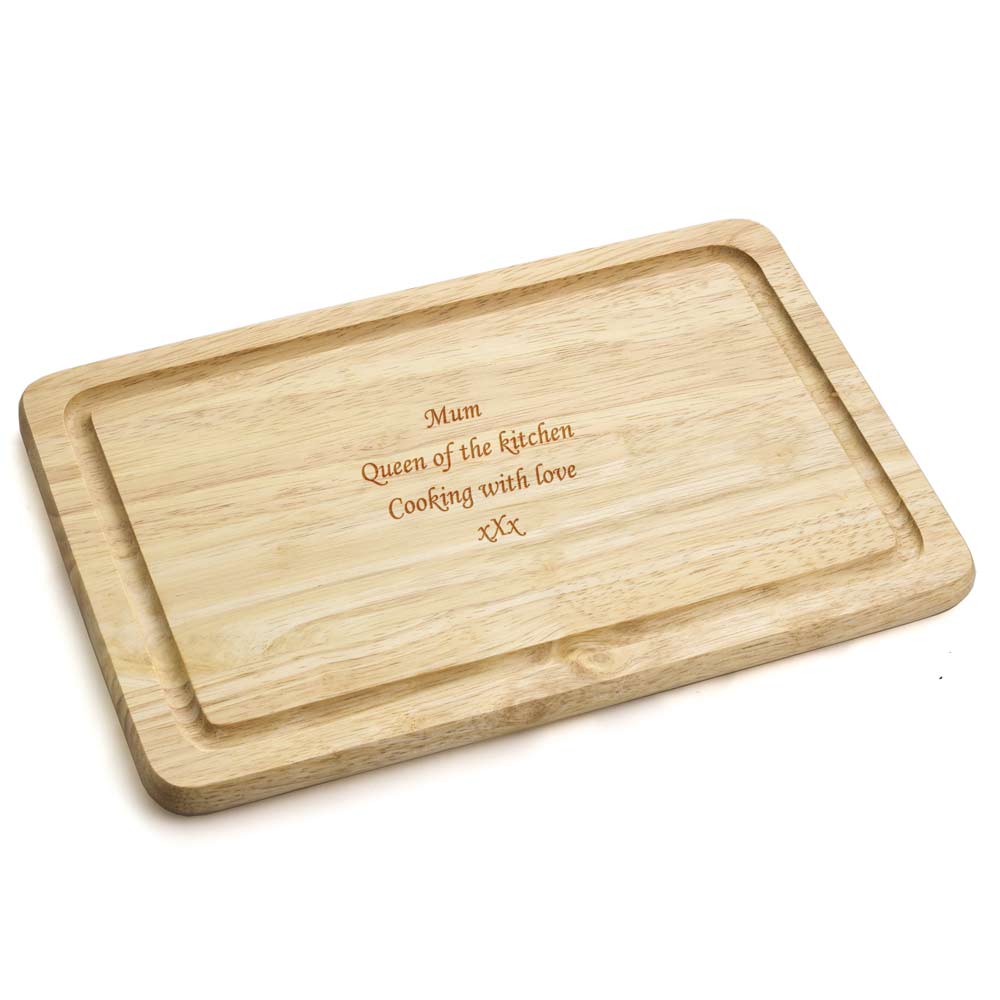 Personalised Engraved Wooden Chopping Board - Click Image to Close