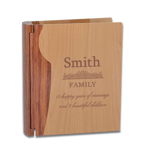 Personalised Wooden Family Photo Album - Click Image to Close