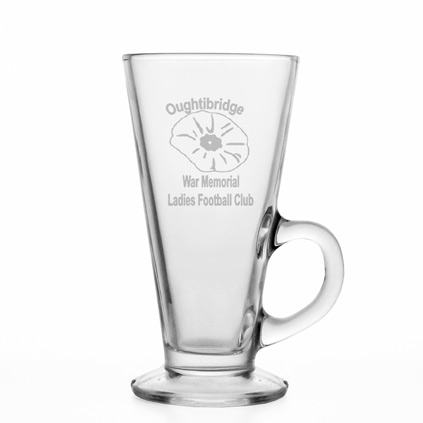 Logo Engraved Personalised Latte Glass