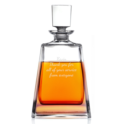 Engraved Lead Crystal Whisky Decanter
