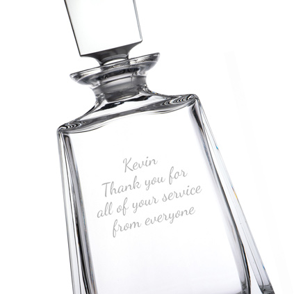 Engraved Lead Crystal Whisky Decanter
