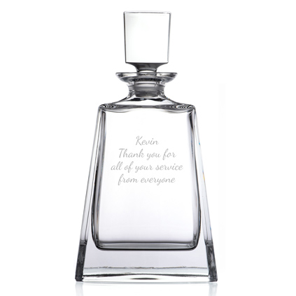 Engraved Lead Crystal Whisky Decanter