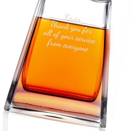 Engraved Lead Crystal Whisky Decanter