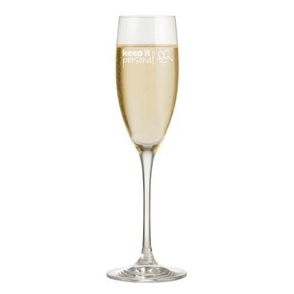 Logo Engraved Champagne Flute Branded Promotional Gift