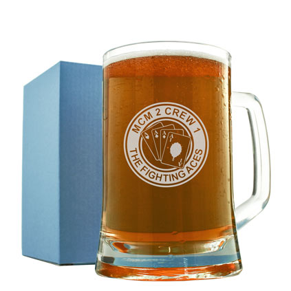 Logo Engraved Personalised Pint Tankard