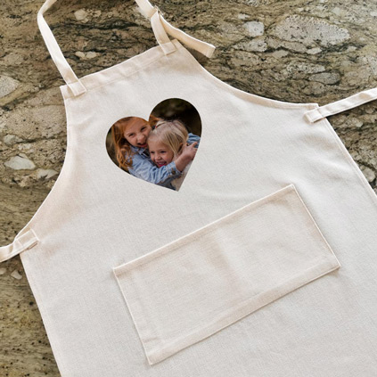 Personalised Apron - Love Heart Photo Upload