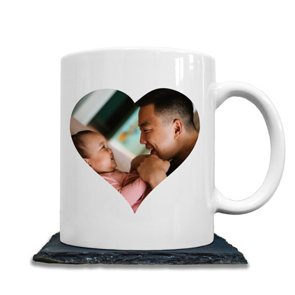 Personalised Mug - Love Heart Shaped Photo Upload