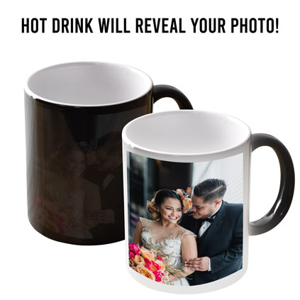 Personalised Heat Change Mug - Photo Upload And Message