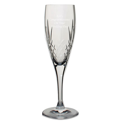 Mayfair 24% Lead Crystal Engraved Champagne Glasses