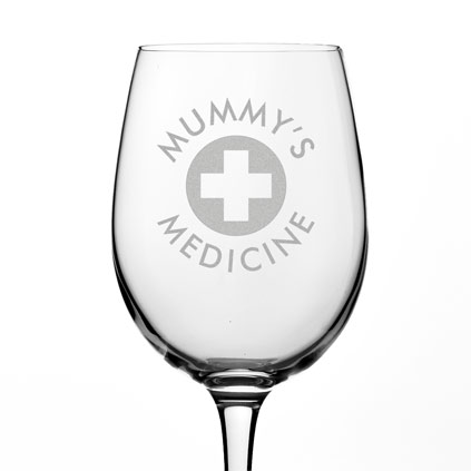 Personalised Wine Glass Medicine