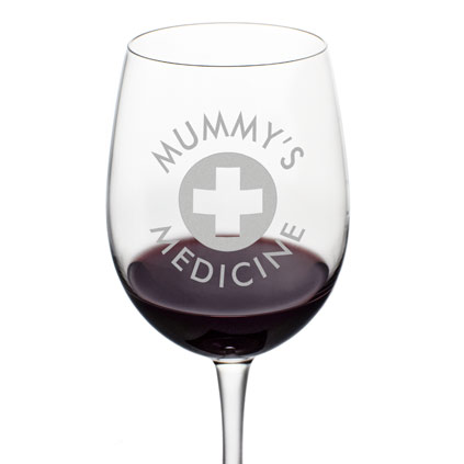 Personalised Wine Glass Medicine