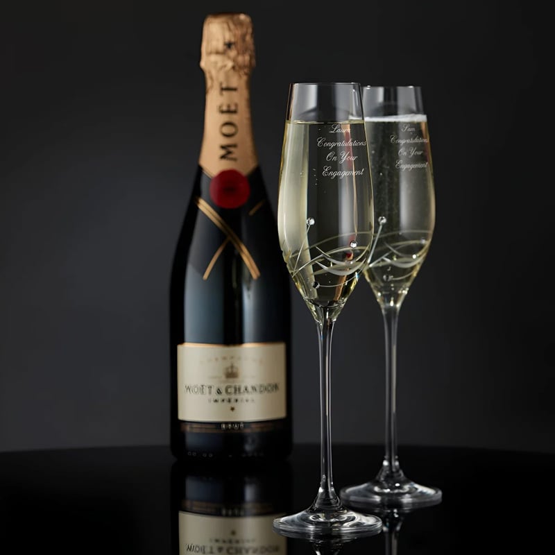 Engraved Champagne Flutes