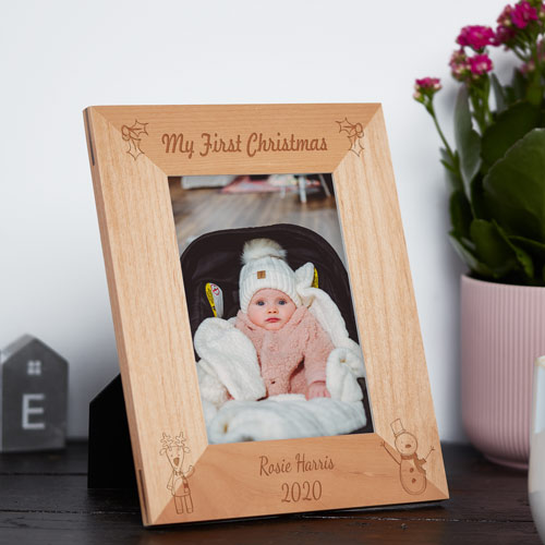 My First Christmas Personalised Photo Frame