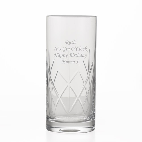 Engraved Crystal Highball Glass