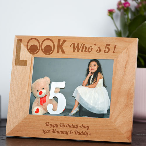 Look Whos Personalised Wooden Photo Frame