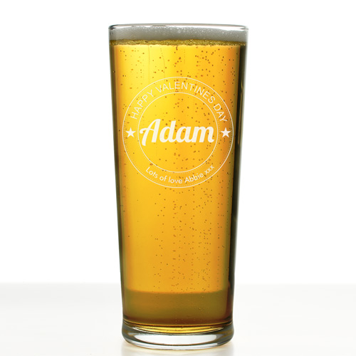 Personalised Pint Glass - Valentines