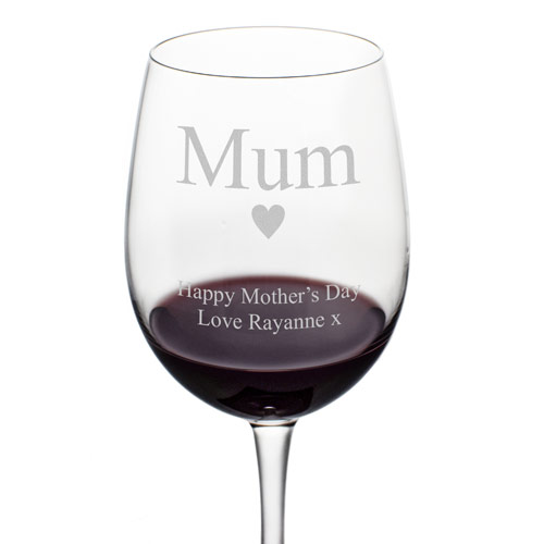 Personalised Mothers Day Wine Glass