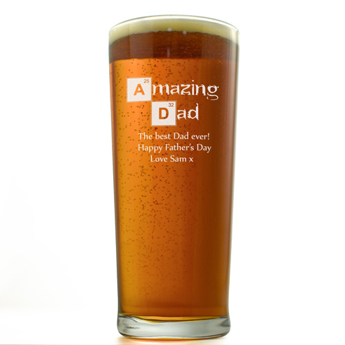 Amazing Dad Personalised Pint Glass