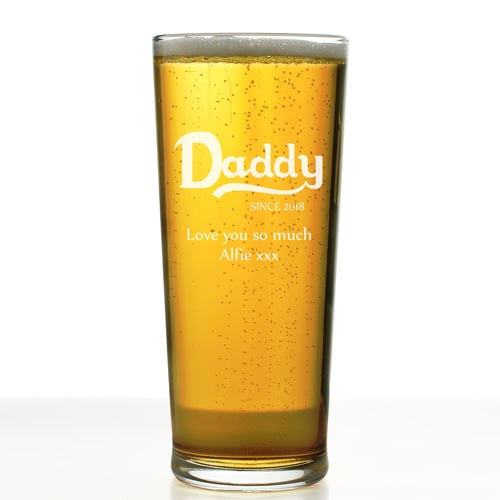 Daddy Since Personalised Pint Glass